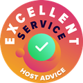 HostAdvice Excellent Service Award