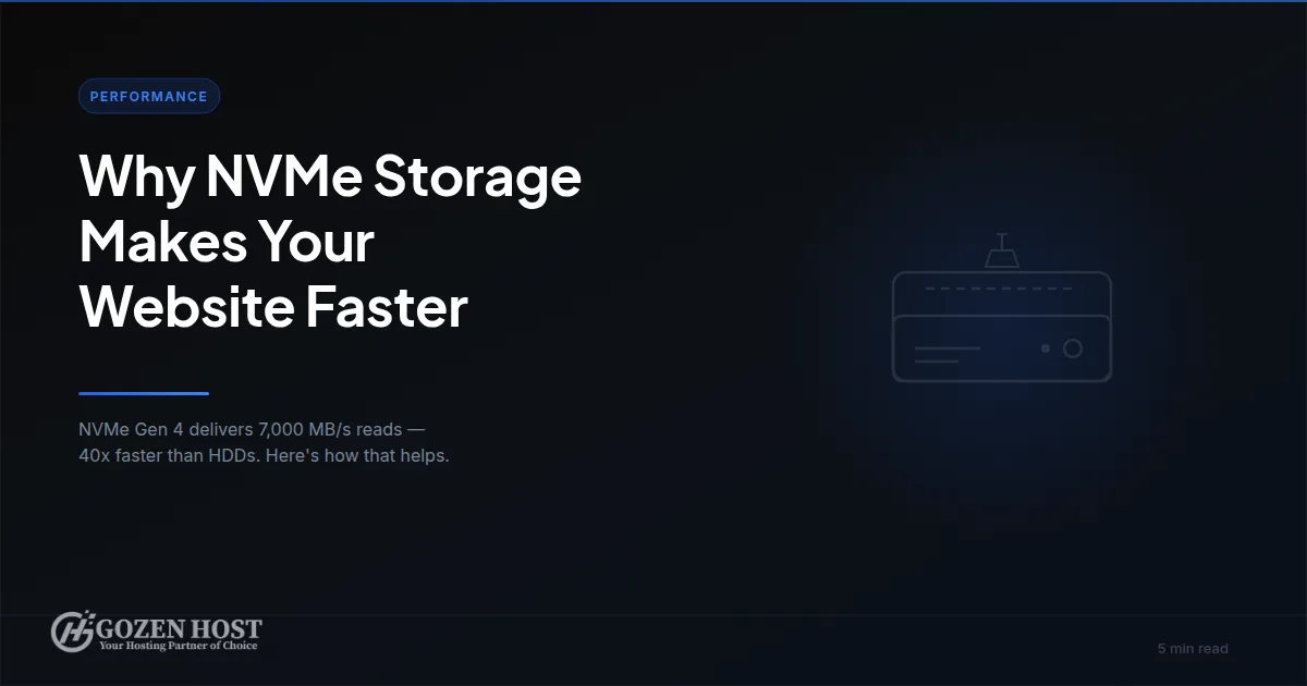 Why NVMe Storage Makes Your Website Faster