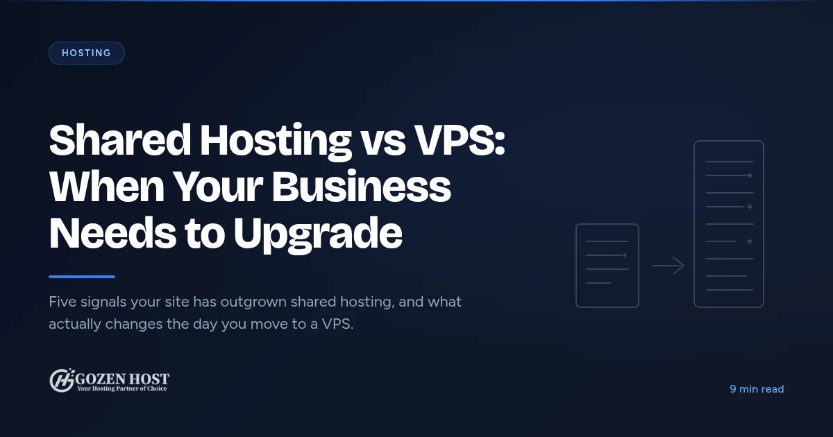Shared Hosting vs VPS: When Your Business Needs to Upgrade