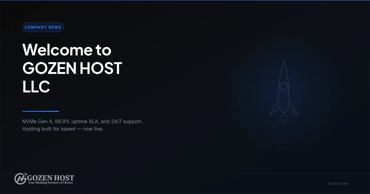 Welcome to GOZEN HOST LLC